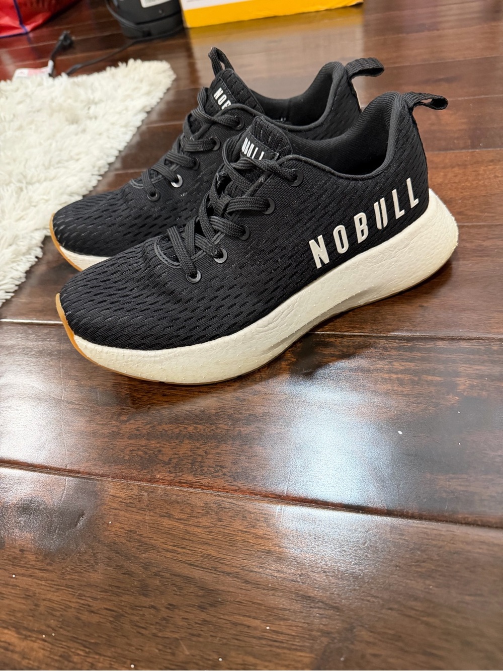 NOBULL DRIVE Black Knit UNISEX Sneakers with Cream Midsole